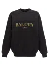 Balmain Crew Neck Logo Print Raglan Sleeve Sweatshirt