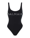 Balmain Swimsuit Woman One-piece Swimsuit Black Size 2 Polyester, Elastane In Black
