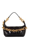 Balmain Sync Shoulder Bag In Soft Leather In Black