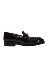Balmain Sync Glazed Leather Loafers