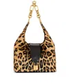 Balmain Sync Leather-trimmed Leopard-print Calf Hair Shoulder Bag In Animal Print