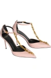 Balmain Sync Leather Stilettos With Pointed-toe In Pink