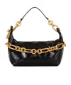 Balmain Sync Shoulder Bag In Soft Leather In Black