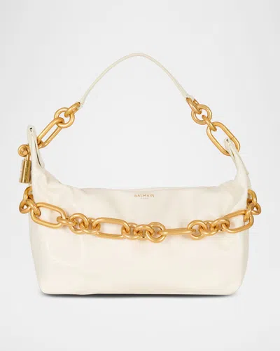 Balmain Sync Medium Chain Shoulder Bag In Calfskin
