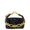 Balmain Sync Mini Chain-embellished Leather Tote In Black