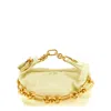 Balmain Sync Mini Chain Handbag Padlock Detail In Neutral