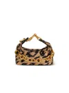 Balmain Sync Mini Leopard Pattern Embroidered Bag In Multi