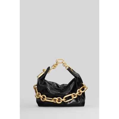 Balmain Sync Mini Shoulder Bag In Black Leather