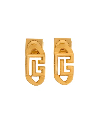 Balmain Sync Pb Brass Earrings In Gold