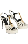 Balmain Sync Platform Sandals In Neutral