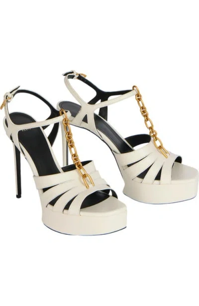 Balmain Sync Platform Sandals In Neutral
