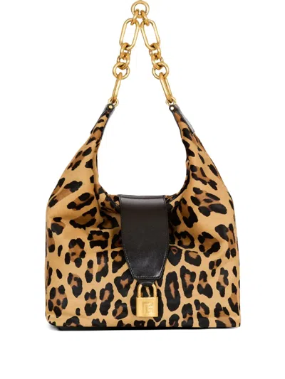 Balmain Sync Shoulder Bag In Brown