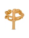 Balmain T-bar Chain Ring In Gold