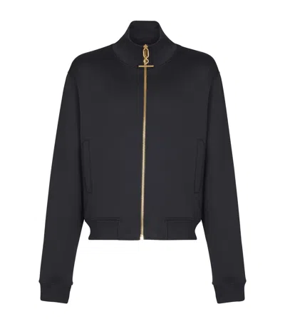 Balmain T-bar Track Jacket In Black
