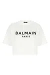 Balmain Logo Print Crewneck T-shirt