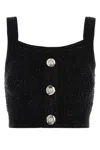 Balmain Light Tweed Top Straps In Black