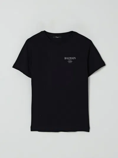 BALMAIN T-SHIRT BALMAIN KIDS COLOR BLACK,H20559002