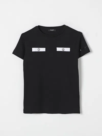 BALMAIN T-SHIRT BALMAIN KIDS COLOR BLACK,F80229002