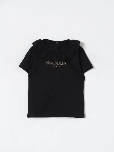 Balmain Babies' T-shirt  Kids Color Black