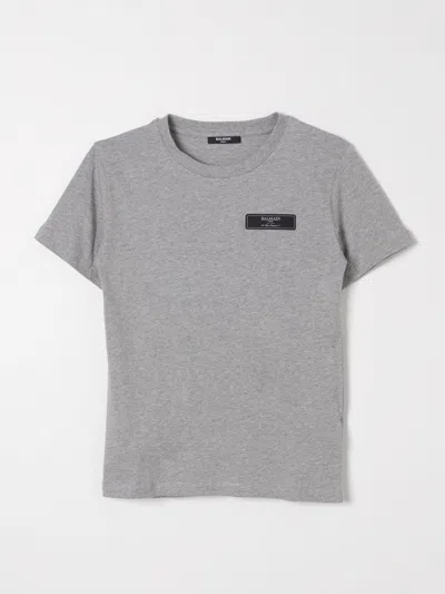 Balmain T-shirt  Kids Color Grey In Grau