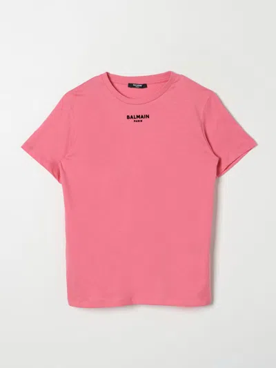 Balmain Short-sleeved T-shirt In Pink