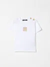 Balmain T-shirt  Kids Color White In White