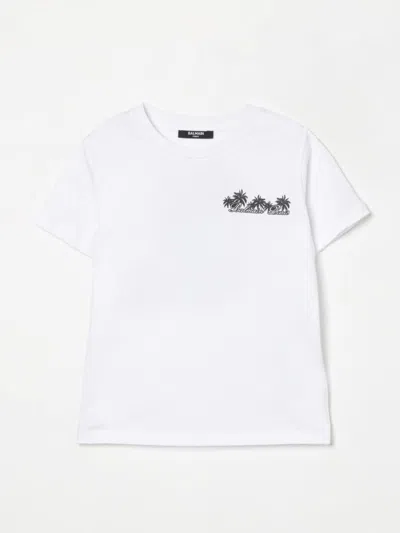 Balmain Kids' T-shirt  Kinder Farbe Weiss In White