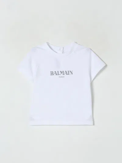 Balmain Babies' T-shirt  Kinder Farbe Weiss In White