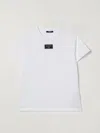 Balmain Cotton Logo Patch T-shirt In White