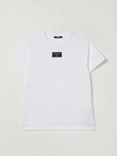 BALMAIN T-SHIRT BALMAIN KIDS COLOR WHITE,H39871001