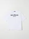 Balmain Logo-print Cotton T-shirt In Weiss