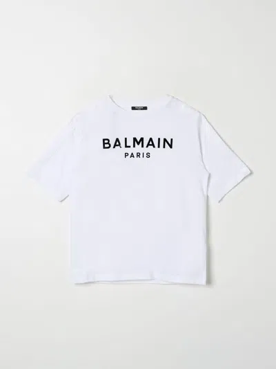 BALMAIN T-SHIRT BALMAIN KIDS COLOR WHITE,F80563001