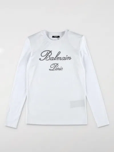 Balmain T-shirt  Kids Color White In Weiss