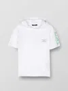 Balmain Logo-intarsia Short-sleeve Hoodie In White