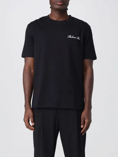 Balmain T-shirt  Men Color Black In Blue