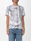 Balmain Statue Print T-shirt In Gray
