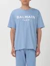 Balmain T-shirt  Men Color Gnawed Blue