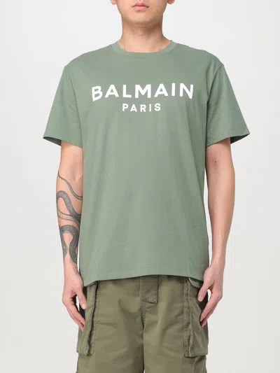 BALMAIN T-SHIRT BALMAIN MEN COLOR GREEN,420936012