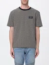 Balmain Men's Monogram Jacquard Signature Label T-shirt In Multi