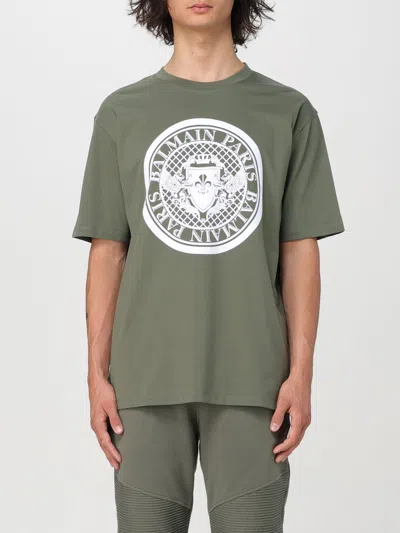 Balmain T-shirt  Men Color Kaki In Kaki