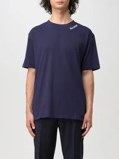Balmain T-shirt  Men Color Marine In Marine