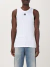 Balmain Logo-embroidered Tank Top In White
