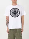 Balmain White Cotton T-shirt With Maxi Logo Print In Weiss