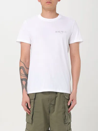 Balmain Vintage Gel-logo T-shirt In White