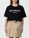 Balmain T-shirt  Woman Color Black In Black