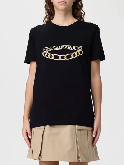 BALMAIN T-SHIRT BALMAIN WOMAN COLOR BLACK,H26668002