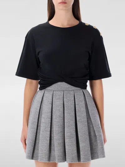 BALMAIN T-SHIRT BALMAIN WOMAN COLOR BLACK,H64852002