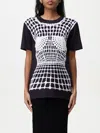Balmain Faux Embroidery Print T-shirt In Schwarz