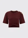 Balmain T-shirt  Woman Color Burgundy