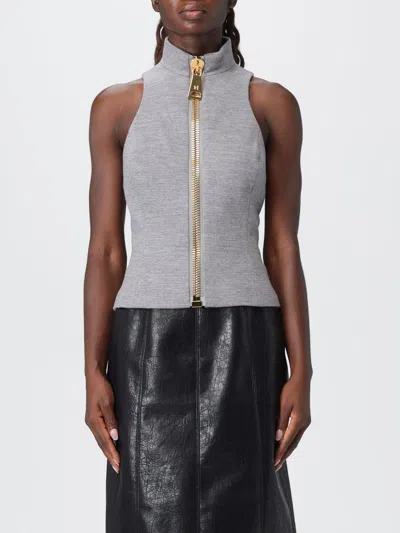 BALMAIN TOP BALMAIN WOMAN COLOR GREY,H46932020